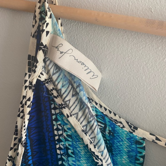 Boho Maxi Summer Dress Blue Black - Picture 5 of 7